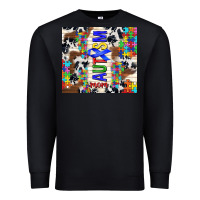 Black autism mom puzzle ribbon Premium Sweatshirt - TumblerDesignByShophia