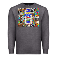 Charcoal Heather autism mom puzzle ribbon Premium Sweatshirt - TumblerDesignByShophia