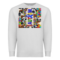 Dove Grey autism mom puzzle ribbon Premium Sweatshirt - TumblerDesignByShophia
