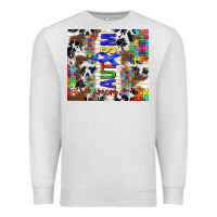 Oatmeal Heather autism mom puzzle ribbon Premium Sweatshirt - TumblerDesignByShophia