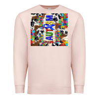 Pale Pink autism mom puzzle ribbon Premium Sweatshirt - TumblerDesignByShophia