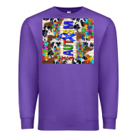 Purple autism mom puzzle ribbon Premium Sweatshirt - TumblerDesignByShophia