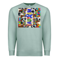 Seafoam autism mom puzzle ribbon Premium Sweatshirt - TumblerDesignByShophia
