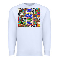 White autism mom puzzle ribbon Premium Sweatshirt - TumblerDesignByShophia