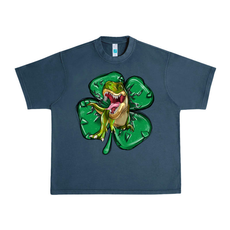 Dinosaur St Patricks Day Urban Heavy Tee by MaliasSmallBusiness | Teevron