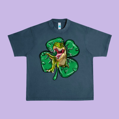 Dinosaur St Patricks Day Urban Heavy Tee Designed By Maliassmallbusiness