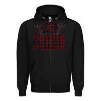 Black Oh Deer Zipper Hoodie - Bettercallsaul