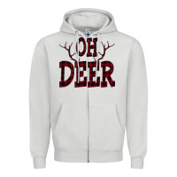 Dove Grey Oh Deer Zipper Hoodie - Bettercallsaul