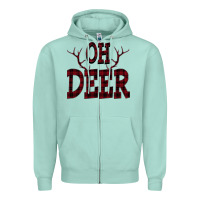 Seafoam Oh Deer Zipper Hoodie - Bettercallsaul