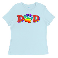 Baby Blue lgbtq dad and paw Ladies Tee - HRA Design Shop