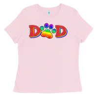 Bubblegum Pink lgbtq dad and paw Ladies Tee - HRA Design Shop