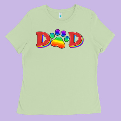 Lgbtq Dad And Paw Ladies Tee Designed By Hra Design Shop