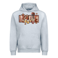 Heather Grey football love Urban Hoodie - FaDigitalArtStudio