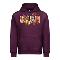 Mauve Wine football love Urban Hoodie - FaDigitalArtStudio