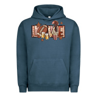 Pigment Midnight Navy football love Urban Hoodie - FaDigitalArtStudio