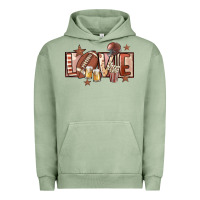Pigment Oil Green football love Urban Hoodie - FaDigitalArtStudio