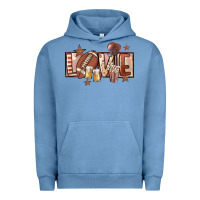 Pigment Pebble Blue football love Urban Hoodie - FaDigitalArtStudio