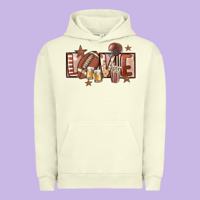 Football Love Urban Hoodie Designed By Fadigitalartstudio