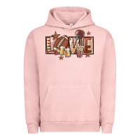 Pigment Salmon football love Urban Hoodie - FaDigitalArtStudio