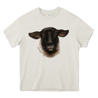 Cream suffolk ewe head Heavy Core Tee - BarkalooDesign