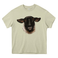 Mossy suffolk ewe head Heavy Core Tee - BarkalooDesign