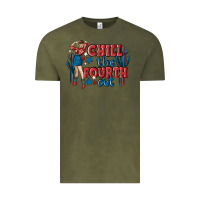 Vintage Olive chill the fourth out malia Vintage Tee - MaliasSmallBusiness