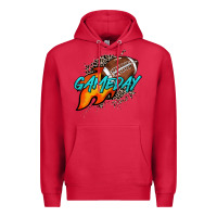 Cardinal Game day leopard fire and ball Premium Hoodie - HowdyJamesFarm