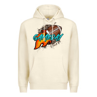Sandshell Game day leopard fire and ball Premium Hoodie - HowdyJamesFarm