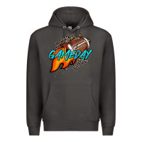 Smoke Game day leopard fire and ball Premium Hoodie - HowdyJamesFarm