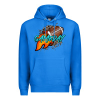 True Royal Game day leopard fire and ball Premium Hoodie - HowdyJamesFarm