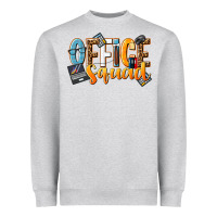 Heather Grey office squad Heavyweight Sweatshirt - NancyCooperArtShop