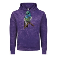 Cloud Purple Ruby Throcuted Hummingbird Vintage Hoodie - LillyAllenDesigns