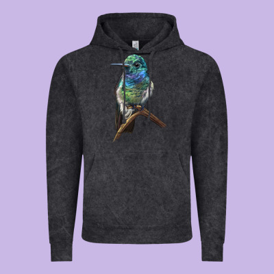 Ruby Throcuted Hummingbird Vintage Hoodie Designed By Lillyallendesigns