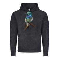 Vintage Black Ruby Throcuted Hummingbird Vintage Hoodie - LillyAllenDesigns