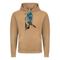 Vintage Camel Ruby Throcuted Hummingbird Vintage Hoodie - LillyAllenDesigns