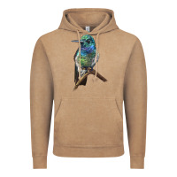 Vintage Coffee Ruby Throcuted Hummingbird Vintage Hoodie - LillyAllenDesigns