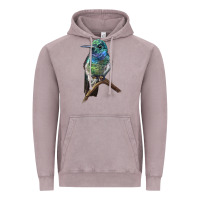 Vintage Zinc Ruby Throcuted Hummingbird Vintage Hoodie - LillyAllenDesigns