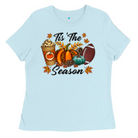 Baby Blue tis the season Ladies Tee - RacoonDesign