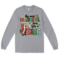Heather Grey the most wonderful time for a beer Long Sleeve Tee - MaliasSmallBusiness