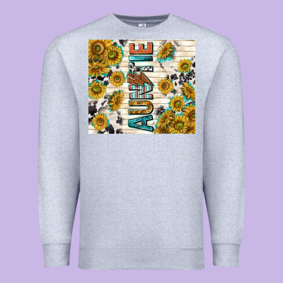 Auntie With Lightning Bolt Premium Sweatshirt Designed By Tumblerdesignbyshophia