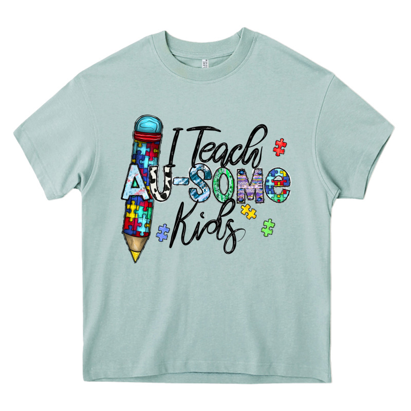 I Teach Au Some Kids Heavy Core Tee by CowhideDigitalArt | Teevron