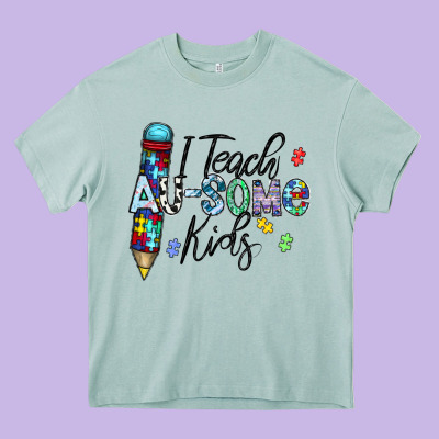I Teach Au Some Kids Heavy Core Tee Designed By Cowhidedigitalart