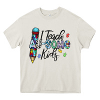 Cream i teach au some kids Heavy Core Tee - CowhideDigitalArt