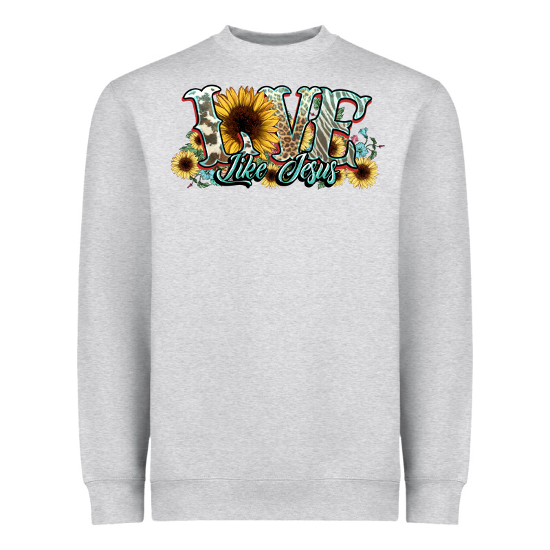 Love Like Jesus Sunflowers Heavyweight Sweatshirt by NancyCooperArtShop | Teevron