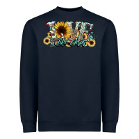Navy love like jesus sunflowers Heavyweight Sweatshirt - NancyCooperArtShop