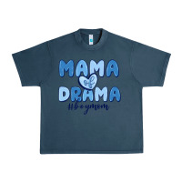 Midnight Navy mama of drama boy mom Urban Heavy Tee - MaliasSmallBusiness