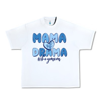 White mama of drama boy mom Urban Heavy Tee - MaliasSmallBusiness
