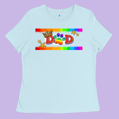 Lgbtq Dad  Libbey Glass Ladies Tee Designed By Hra Design Shop
