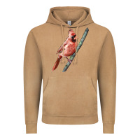Vintage Camel Northern Cardinal Bird Vintage Hoodie - LillyAllenDesigns