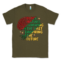 Army Green black history honoring the past inspiring the futu Classic Tee - MaliasSmallBusiness